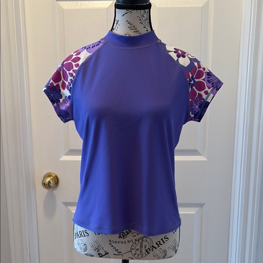L.L. Bean Purple Fitted Swim Shirt